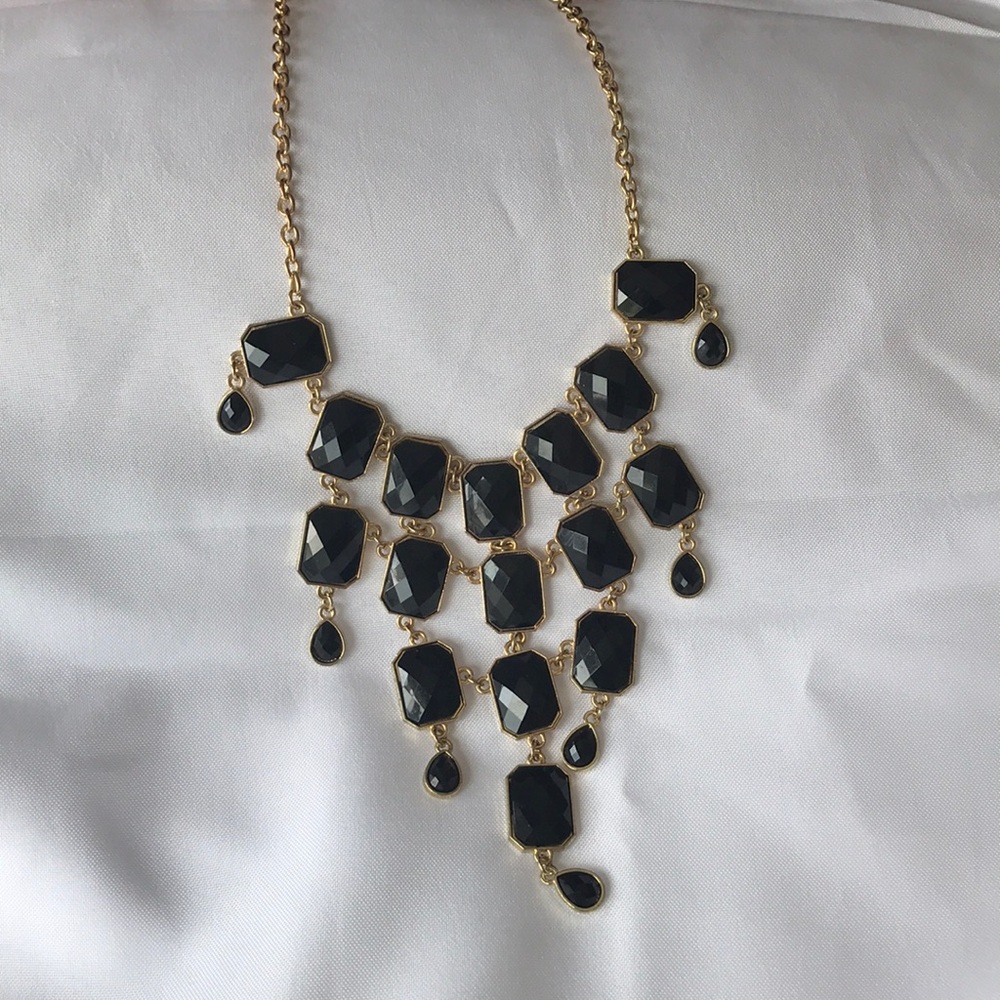Forever 21 Black & Gold Statement Necklace